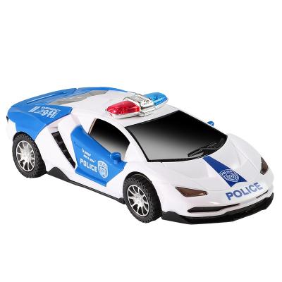 China Ride On Toy 360 Degree Rotating Light Music Children Deformation Police Car Toy Electric Stunt Car for sale