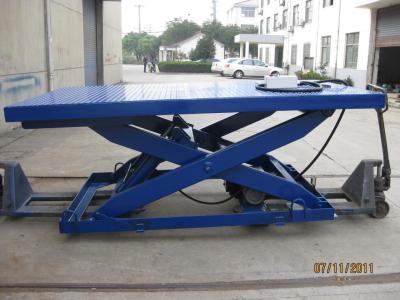 China Stationary Type Hydraulic Scissor Lift Table , Manual Lift Table With 500 - 5000 Kg Load for sale