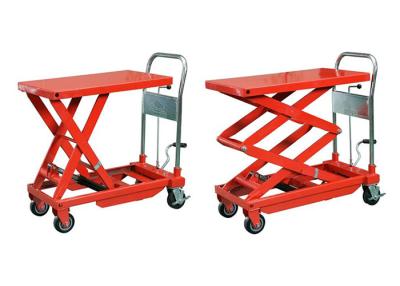 China Orange Stationary Manual Hydraulic Lift 5000 * 2500 mm For Metal Industry for sale