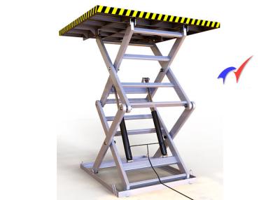 China Double Forks Fixed Scissor Lift 900 × 900mm Platform Hydraulic Cargo Lift for sale