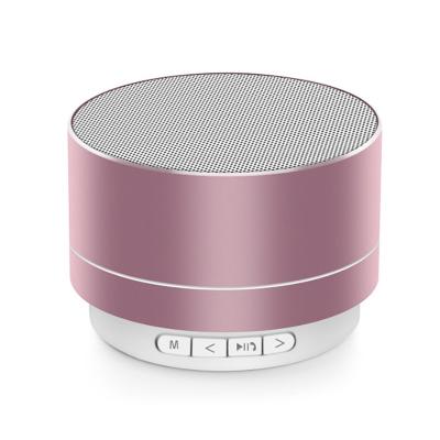 China Hot Selling Mini Portable Wireless Speaker Round Metal Colorful Fm Radio Small Round Video Call Blue Tooths Speaker for sale