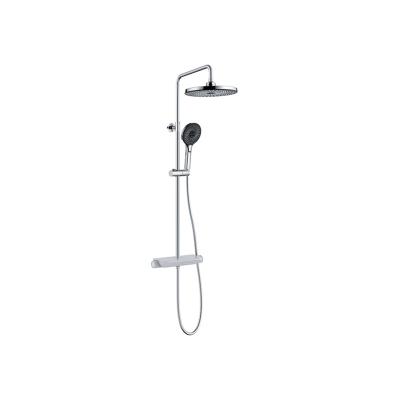 China With Slide Bar Manufacturer Chinese Hot Water Shower Rain Shower Set Modern Waterfall Bathroom Wall Mounted Mixer Tap With Shower for sale