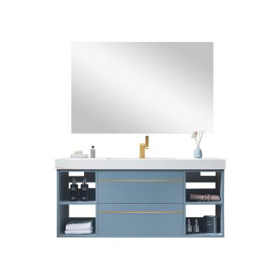 China Luxury Modern Bathroom Cabinet Bathroom Furniture Vanity Cabinet With Mirror For Hotel for sale