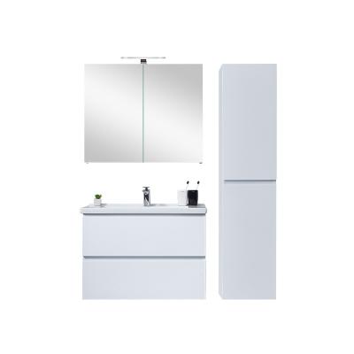 China Modern Bathroom Storage Cabinet Mirror Toilet Cabinet Bathroom Vanity With Powerful Storage Function for sale