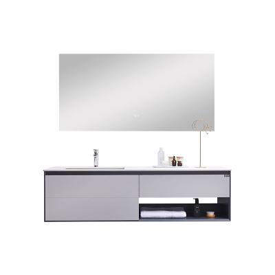 China Wholesale New Style Modern Bathroom Led Mirror Cabinet Bathroom Vanity Cabinet With Sink for sale