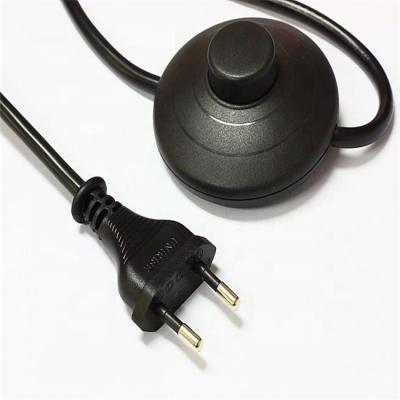 China Home Appliance European 2.5A Salt Lamp Power Cord With Foot Switch for sale