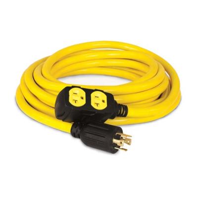 China Twist Lock Industrial Equipment USA NEMA L14-30P Type (4) To NEMA 5-20R Heady Duty Generator Extension Cord for sale