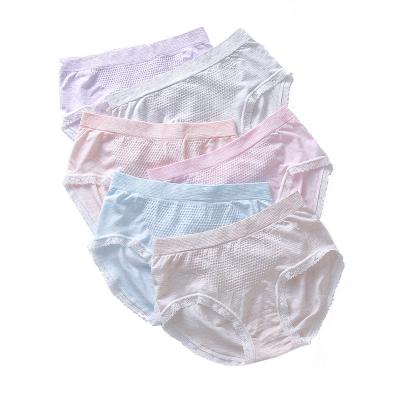 China Newest Color Cotton Lace Antibacterial Comfortable Ladies Underwear Seamless Panties For Women for sale