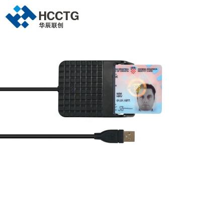 China Metal Bracket USB 2.0 National Credit Chip Card ID Card Reader For Computer DCR33 ID-1 (Normal) for sale