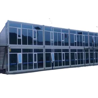 China 20ft 40ft Prefab Folding Container Homes Folding Prefabricated House Office Folding Flat Pack Container House for sale