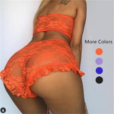 China Hot Selling Transparent Spandex/Polyester Women Plus Size Women's Lingerie Set Bra Panty Ladies Underwear Ready To Ship Lingerie for sale