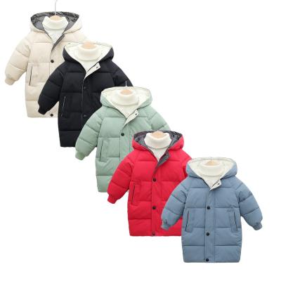 China Polyester/Cotton Thicken Warm Children Down Coats Winter Hooded Kids Clothing 2-10Y Kids Outerwear Jacket Baby Version Long Coat Winter for sale