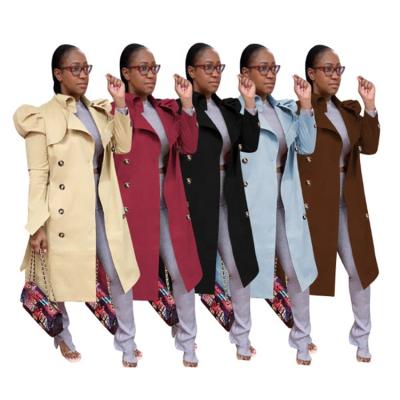 China 2021 Latest Solid Color Petals Women's Anti-Shrink Button And Jackets Winter Ladies Anorak Ladies Winter Long Sleeve Coats for sale