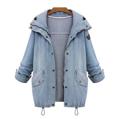 China Mogedeng New Viable High Quality Fashion Women's Long Jean Denim Jacket Ladies Winter Coats 2021 for sale