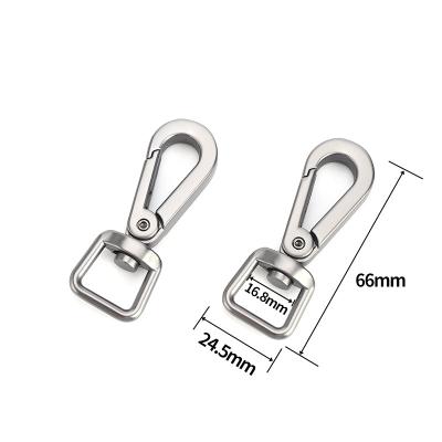 China Nickel Plating Zinc Alloy Pet Collar 16.8MM Buckle Square Metal Swivel Snap Hook for sale