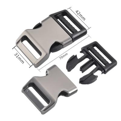 China Factory Cheap Price Wholesale Quick Side Release Adjustable Half Plastic & Half Metal Buckle for sale