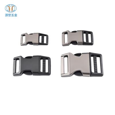 China Half Metal And Half Plastic Adjustable Double Side Release Buckle Belt Strap Side Release Buckle for sale