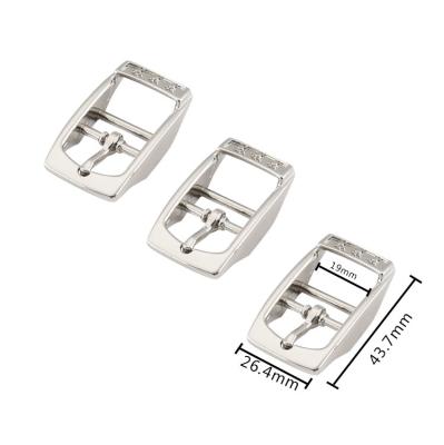 China New Design Safety Square Pet Collar Belt Buckles 43.7Mm Silver Zinc Alloy Metal Dog Belt Buckle for sale