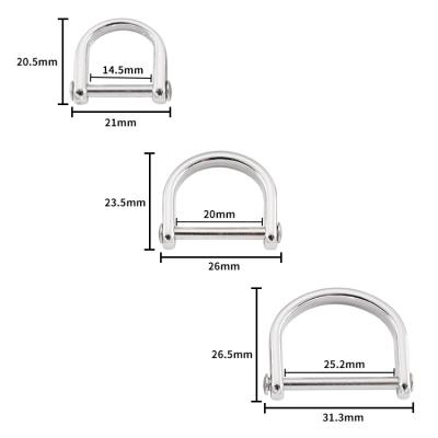 China Wholesale Various Size Metal Alloy C Ring Adjustable Buckles For Bag Webbing Strap Clothing Luggage Accessory for sale