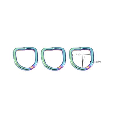 China Good Quality Colorful 11Mm D-Shaped Safety Dog Buckle D Zinc Alloy Metal Cast Solid Pet Collar Buckle for sale