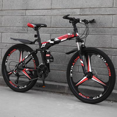 China High Carbon Steel Full Suspension Mountain Bike 26 Inch 21/24/27/30 Foldable Speed ​​/Foldable 26 Inch Mountain Bike MTB 26 Inch Moutain Bike From TIANJIN China for sale