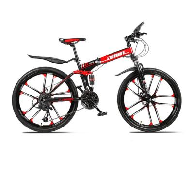 China Whole Sale Carbon Fiber 26 Inch Mountain Bike 21/24/27 Speed ​​Double Disc Brake Mechanical Fordable Battle Tank for sale