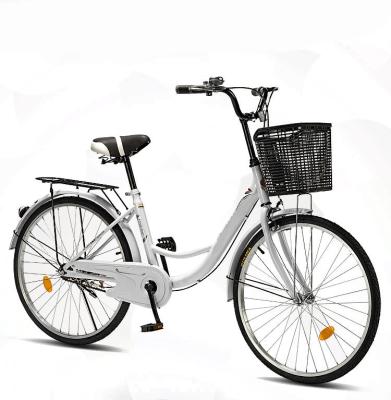 China Good quality popular cheap price woman urban bike 26 inch retro bicycle with basket for lady for sale