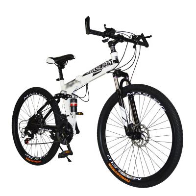 China wholesale popular 26*17 inch aluminum alloy 21 suspension 21 full speed bicycle frame folding portable mountain bike for sale