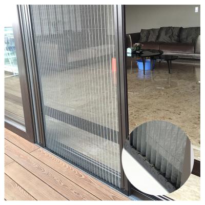 China Modern Polyester Pleated Unimpeded Pleated Insect Screen Accordion Mesh Screen Invisible Screen Window for sale