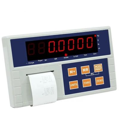 China Large LED Display Build In Label Printer Digital Plastic Housing Weighing Indicator For Platform Scales for sale