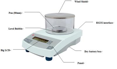 China Compact 0.001g Precision Digital Laboratory Analytical Balance for sale