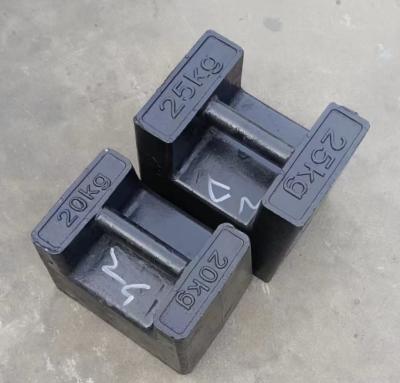 China Stackable 20kg Test Weights M1 20kg Cast Iron Calibration Weights For Crane for sale