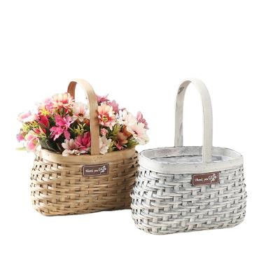 China Europe High Quality Handmade Woven Decorative Home Storage Basket for sale