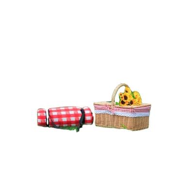 China China Wholesale Wicker Basket Willow Storage Baskets Laundry Cloth With Liner for sale