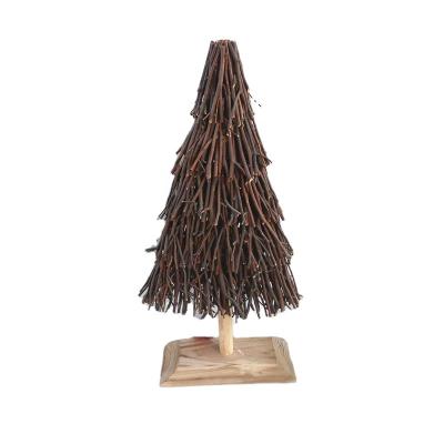 China willow & wholesale indoor paulownia willow christmas tree crafts home decoration wood decorated christmas trees for sale for sale