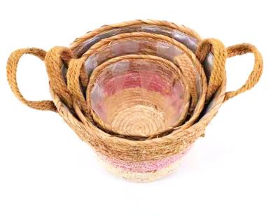 China Handmade Hot Selling Wicker Basket with Multifunctional Storage for Drink/Food for sale