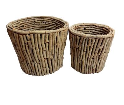 China Handmade flower wooden standing pots and mini glass planter vase planter greenhouse, wood stand for vase for sale