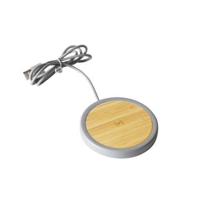 China Mobile Phone New Products Desktop 10W Pad Fast Charging Wireless Charger in Cement and Bamboo for sale