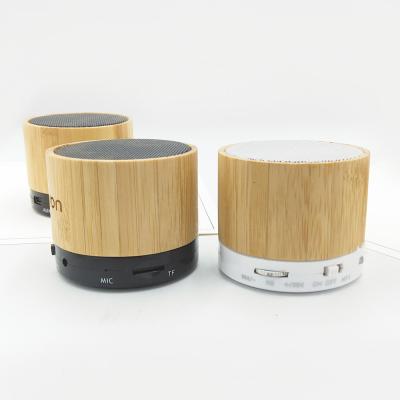 China No Tooth New Design Mini Wood Bamboo Wireless Blue High Quality Speaker Portable Speaker for sale