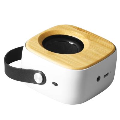 China 2021 No Straw Eco-friendly Material Factory Direct Sale Wheat Bamboo BT 3w Mini Portable Wireless Speaker for sale