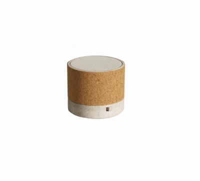 China No Tooth Blue Stereo Speaker 2021 Hot Selling Retro Brown Cork Light Environmental Mini Portable Speaker for sale