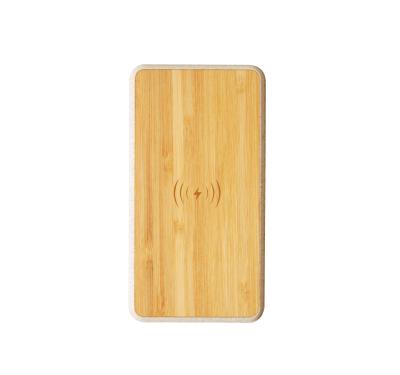 China Support Fast Custom Eco-Friendly Bamboo Phone Charging Charger Power Bank 8000mah With Portable Usb 2 Output Power Bank Charges for sale