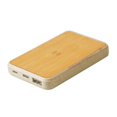 China Mini Slim Custom Portable Rechargeable Eco-Friendly Power Bank Wireless Charging Biodegradable Wooden Bamboo Wooden Radio Marked for sale