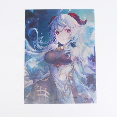 China New Popular Genshin Impact 3d Lenticular Posters Notice Genshin Holographic Impact Wholesale Anya 3d Family Anya 3d Posters One Piece Posters for sale