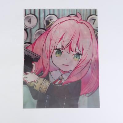 China Anya Forger 3d Posters Modern Holographic Lenticular Anime KPOP 3d Lenticular Posters Wholesale Ready To Ship Factory Direct for sale