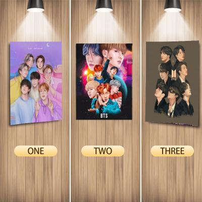 China Wholesale New Boys 3d Posters Modern Anime KPOP 3d Bangtan Lenticular Holographic Posters Ready To Ship Factory Direct for sale