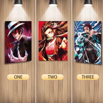 China Modern Anime KPOP 3d Lenticular Holographic Posters Demon Slayer 3d Posters Wholesale Ready To Ship Factory Direct for sale