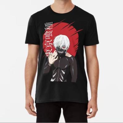 China Viable High Quality 100% Cotton Anime Tokyo Ghoul T Shirts For Men And Women Oversized Cotton High Street Casual Tees for sale