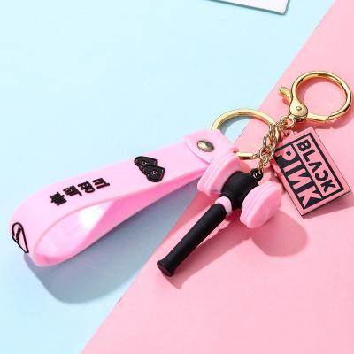 China Kpop Black Pink NCT GOT7 EXO Keychains High Quality Soft Rubber Keychains TWICE Keyrings Wholesale Keychains for kpop fans for sale