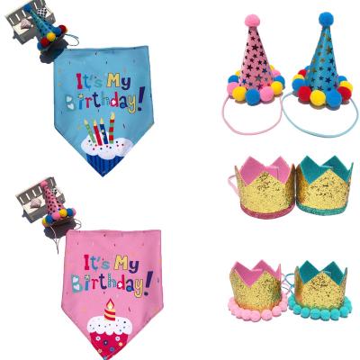 China Viable Birthday Party Celebration Pet Supplies Scarf Triangle Pet Collar Triangle Scarf for sale